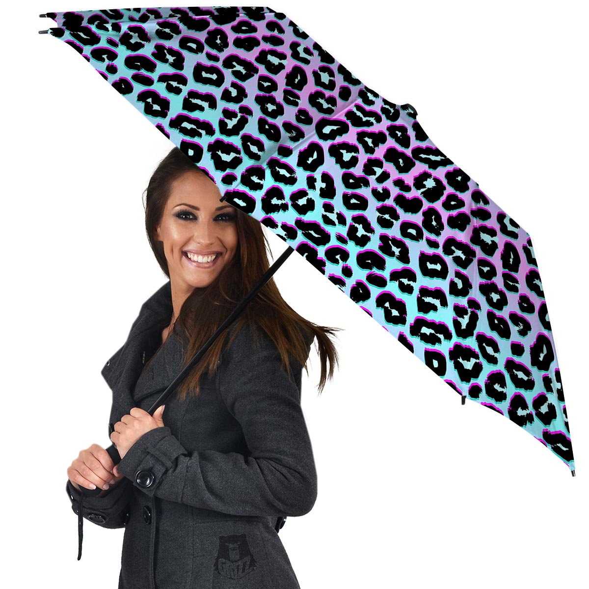 Leopard Trippy Psychedelic Print Pattern Umbrella-grizzshop