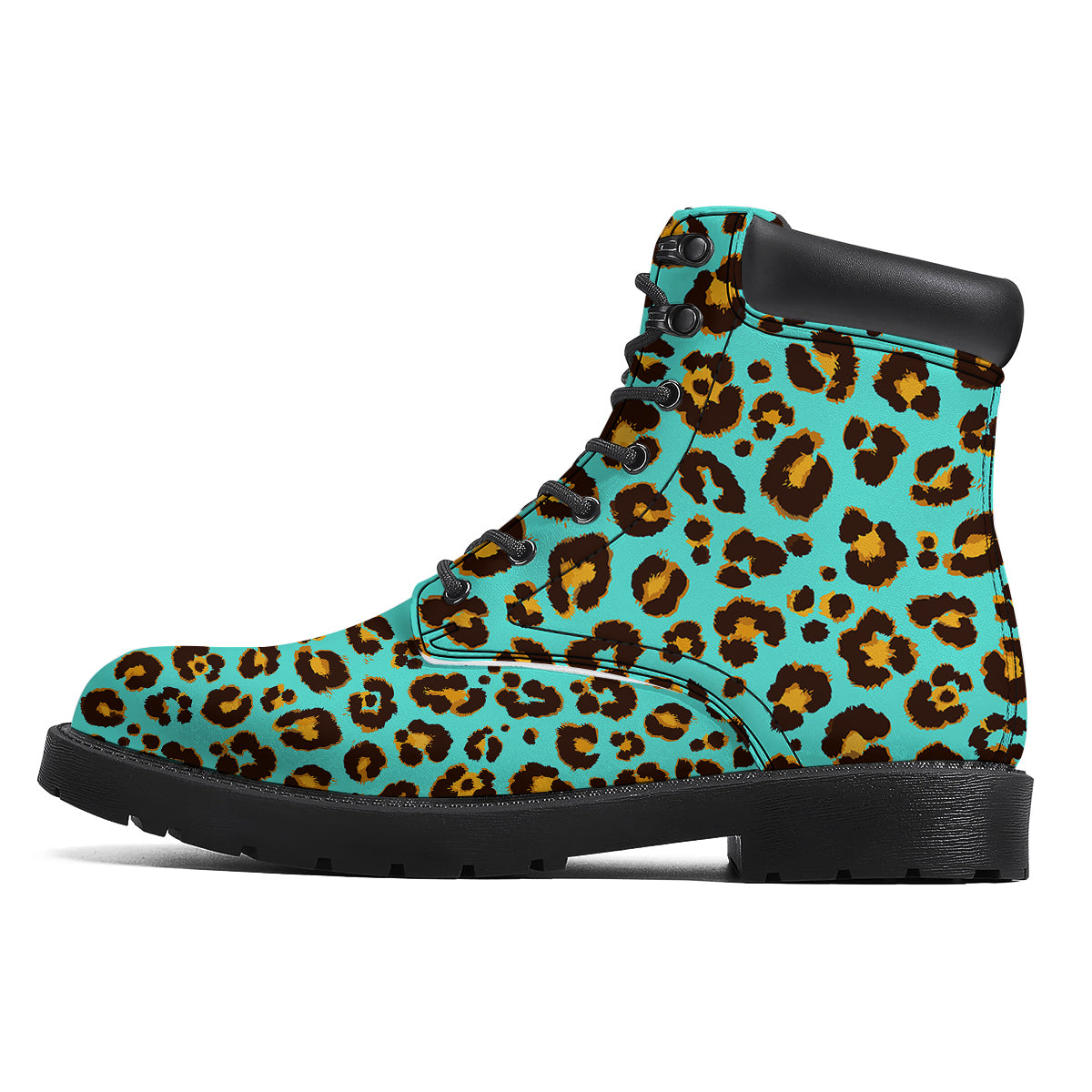 Leopard Turquoise Print Pattern Boots-grizzshop