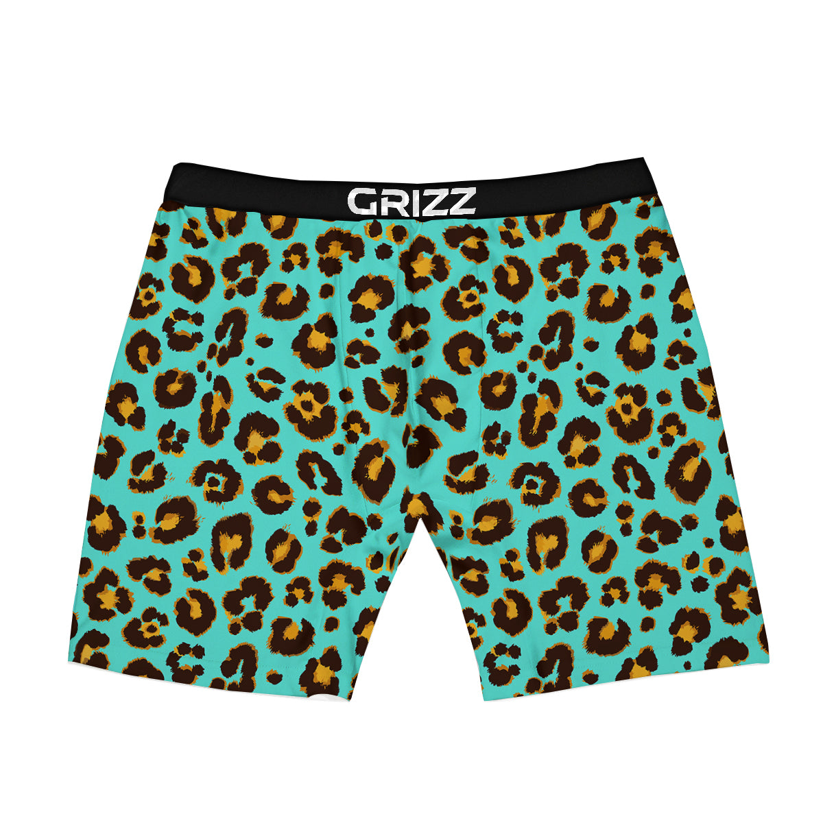 Leopard Turquoise Print Pattern Boxer Briefs-grizzshop