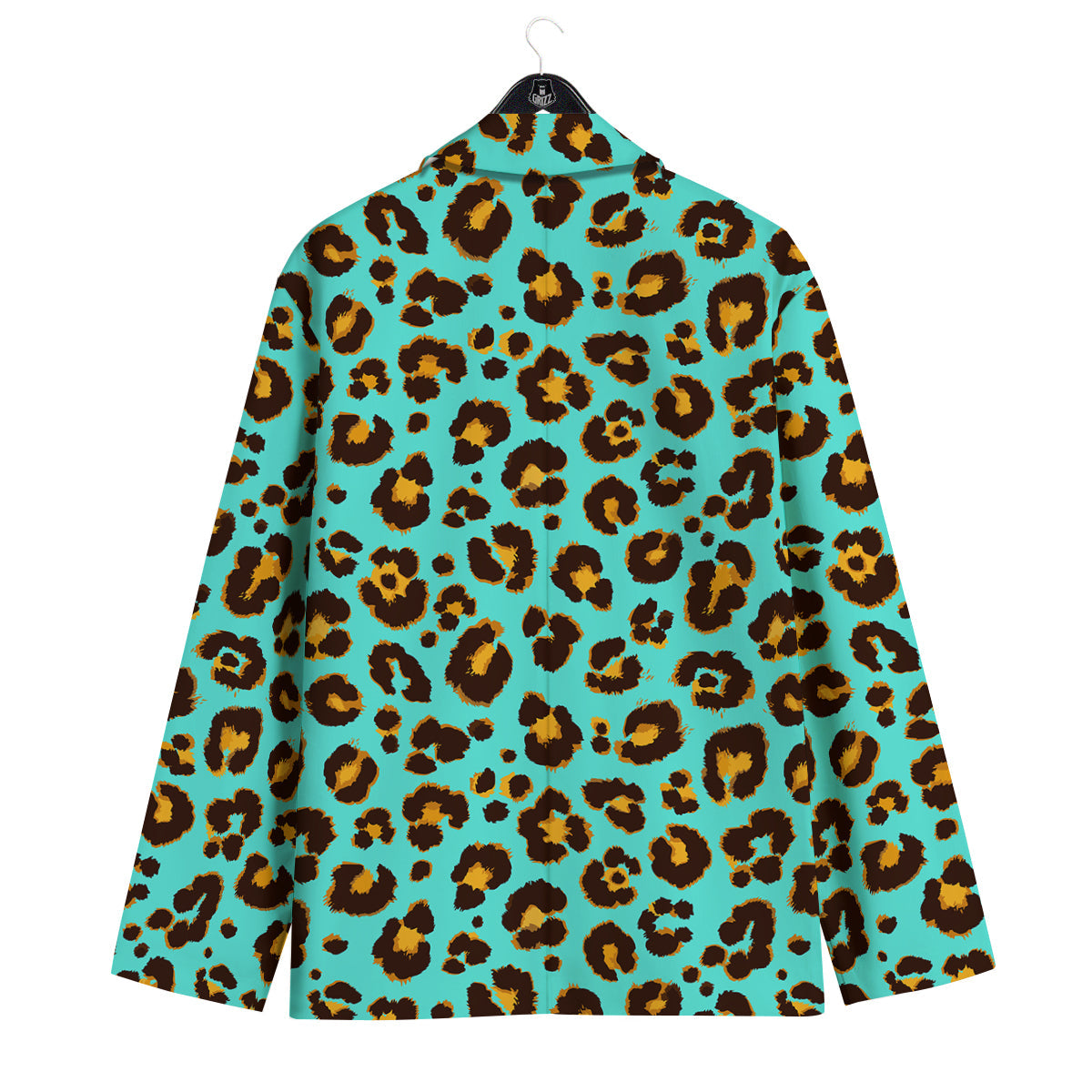 Leopard Turquoise Print Pattern Men's Sport Coat-grizzshop