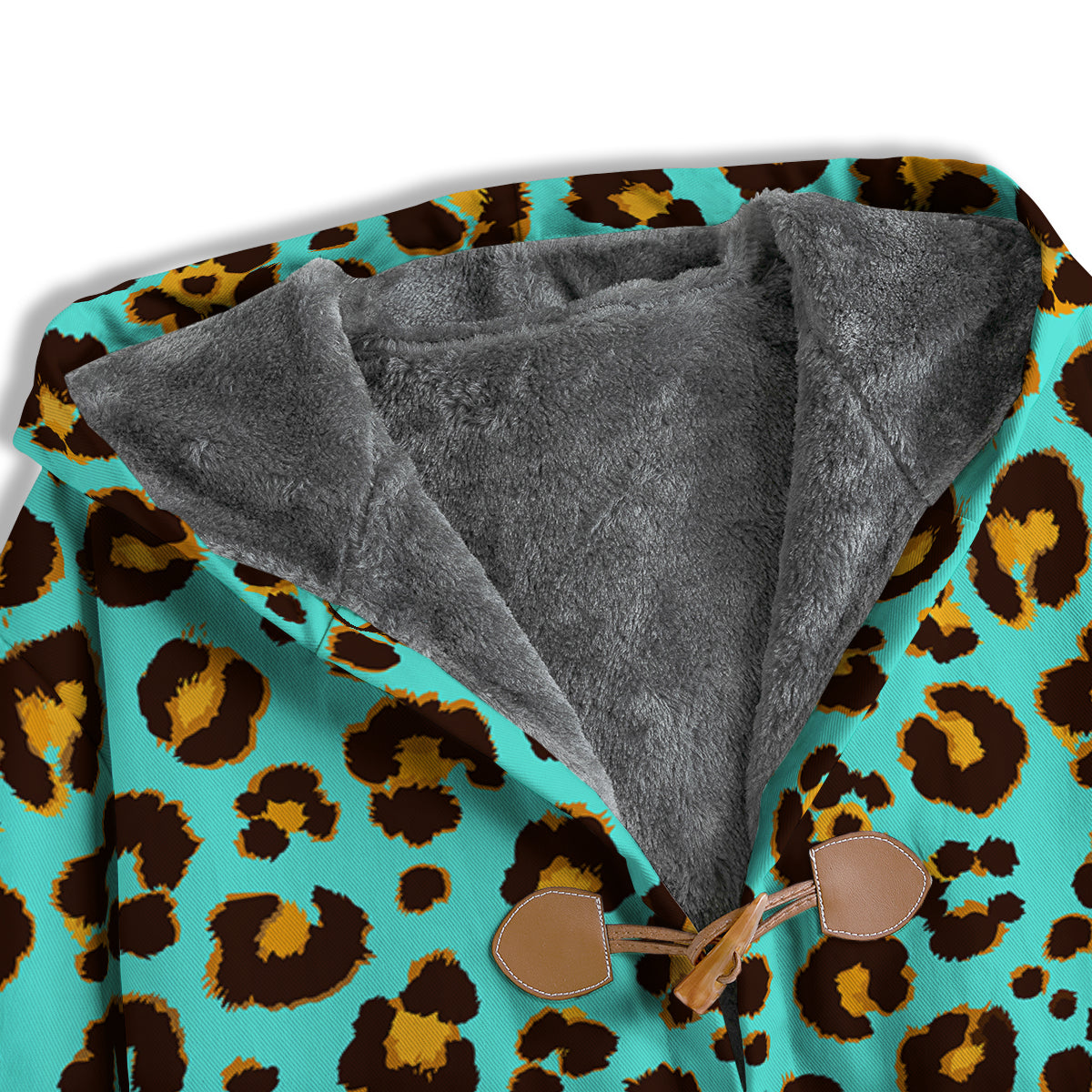 Leopard Turquoise Print Pattern Men's Windbreaker Jacket-grizzshop