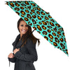 Leopard Turquoise Print Pattern Umbrella-grizzshop