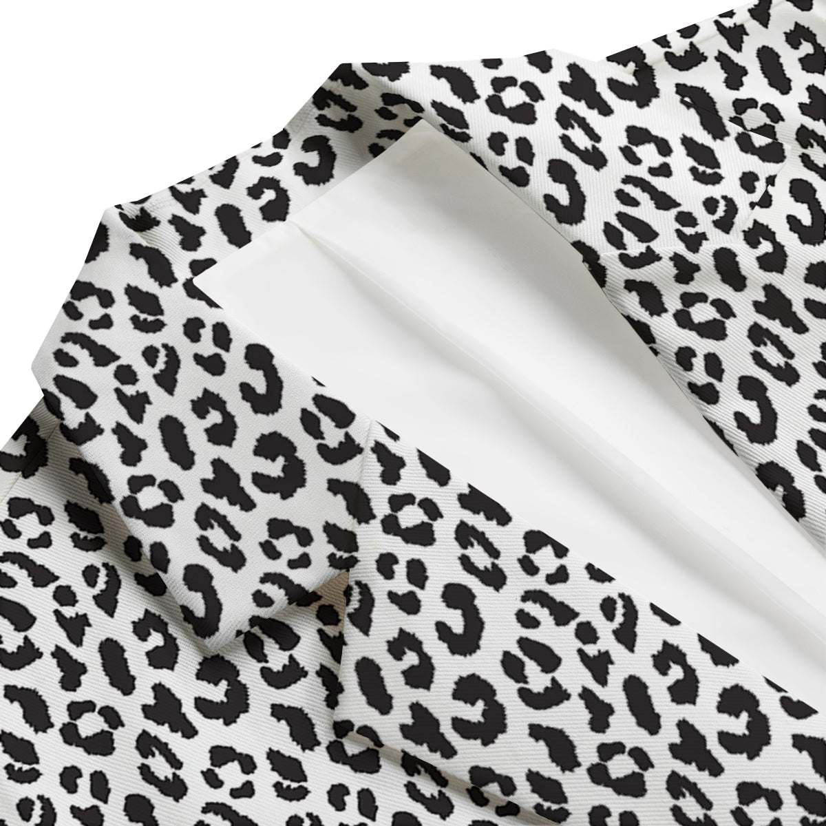Leopard White Print Pattern Men's Blazer-grizzshop