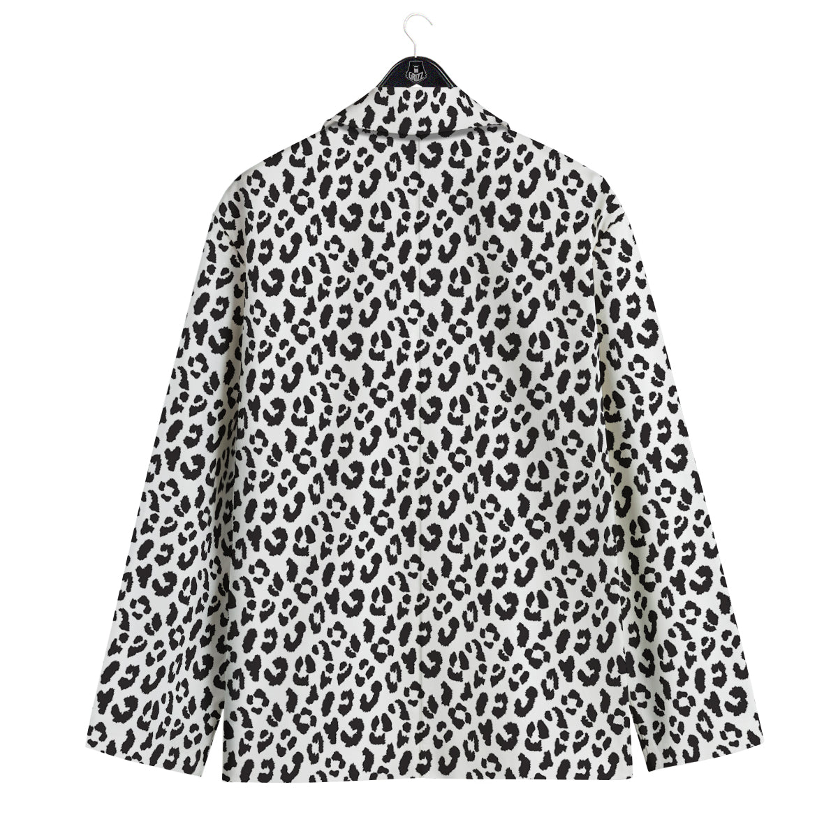 Leopard White Print Pattern Men's Sport Coat-grizzshop