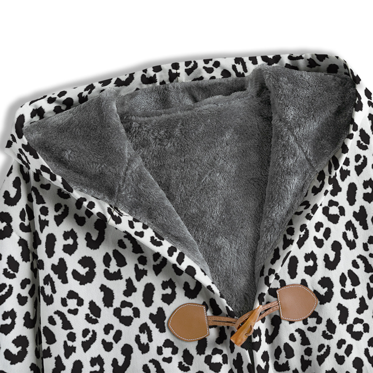 Leopard White Print Pattern Men's Windbreaker Jacket-grizzshop