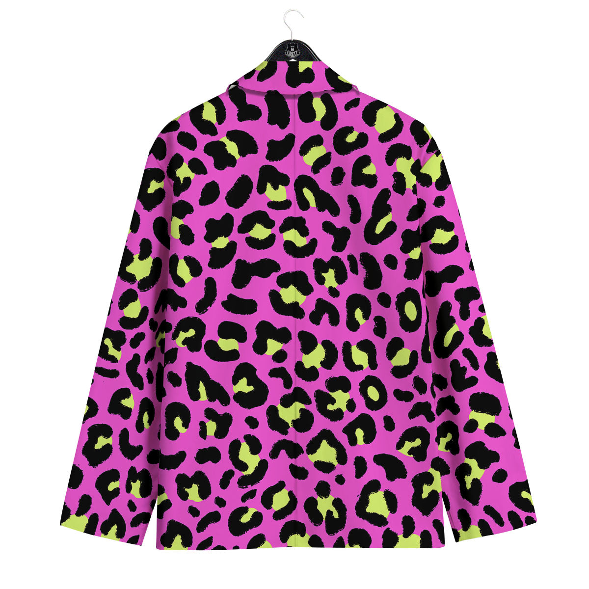 Leopard Yellow And Pink Print Men's Sport Coat-grizzshop