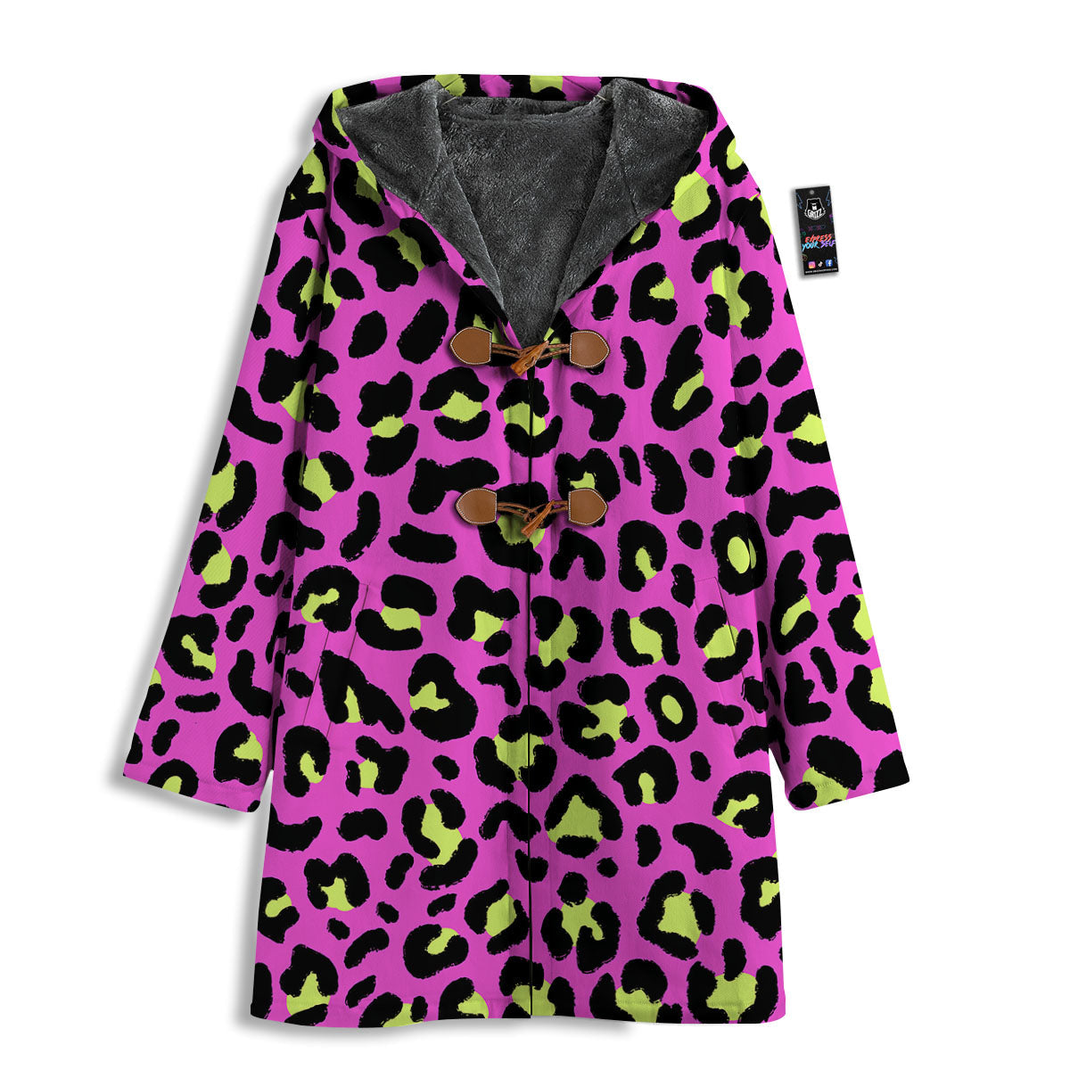 Leopard Yellow And Pink Print Men's Windbreaker Jacket-grizzshop