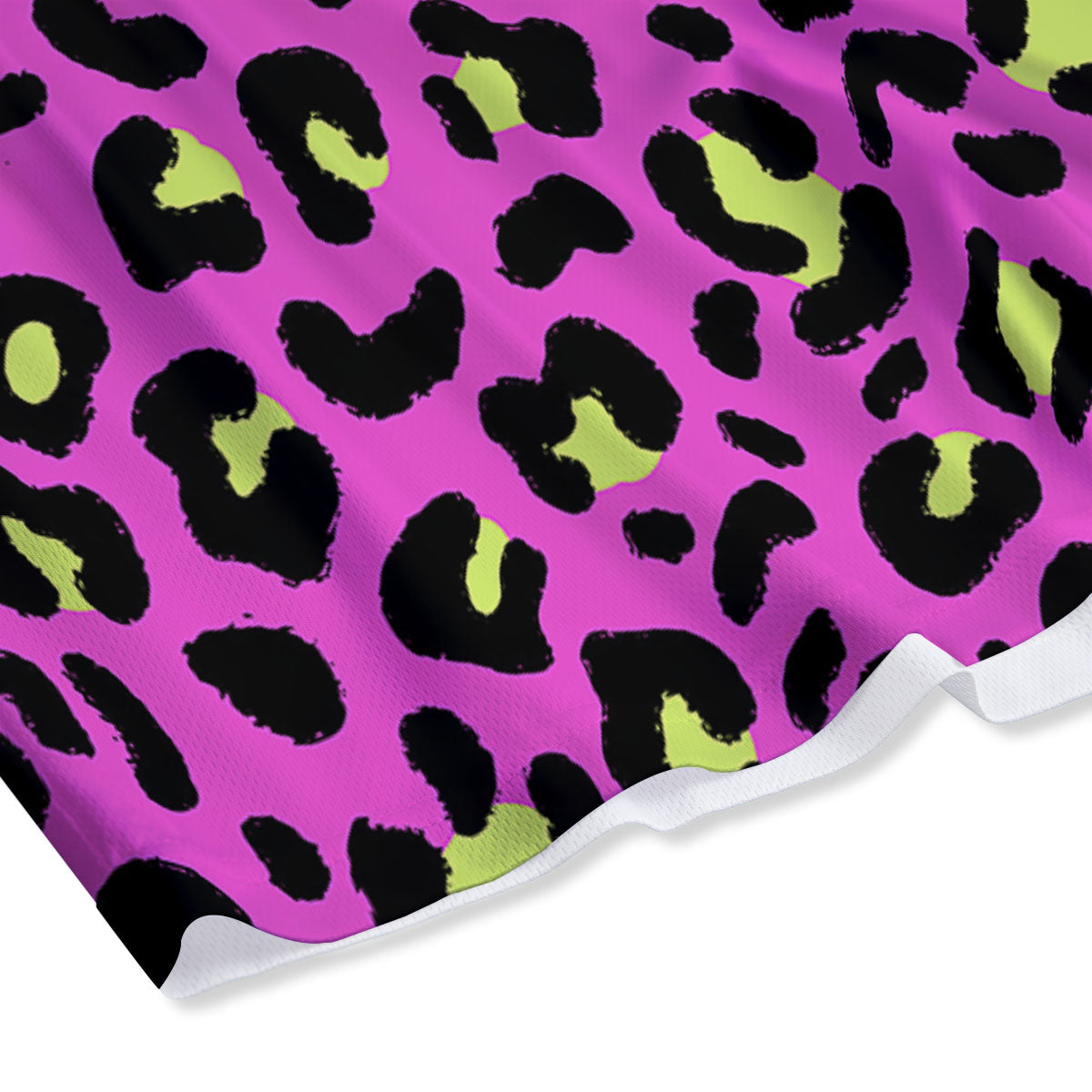 Leopard Yellow And Pink Print Mesh Shorts