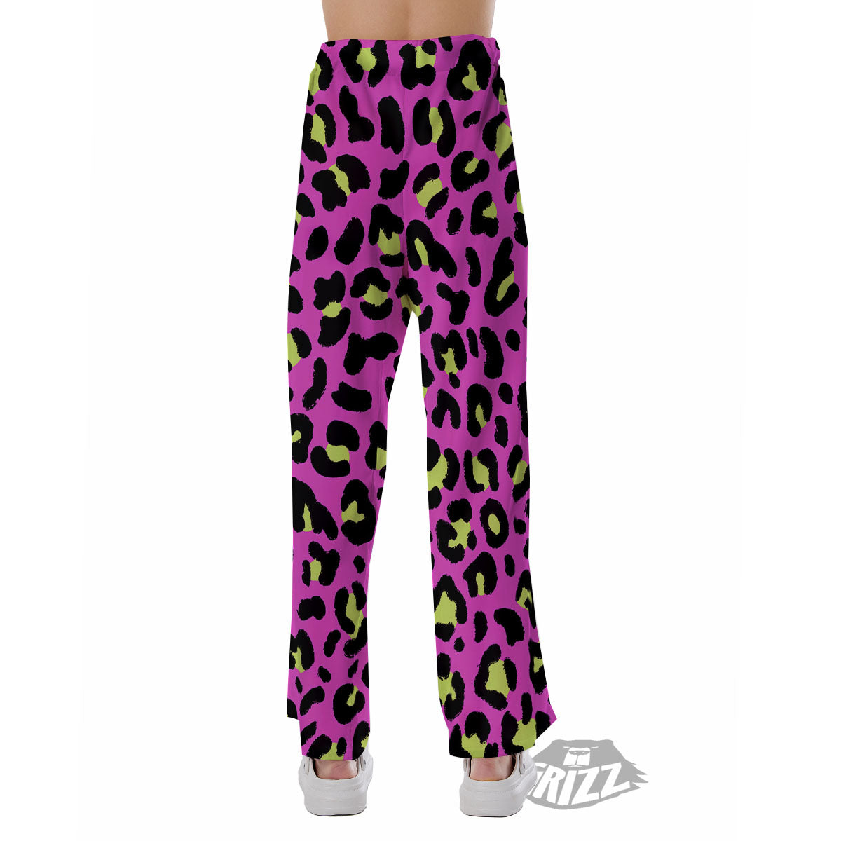 Leopard Yellow And Pink Print Pajama Pants-grizzshop