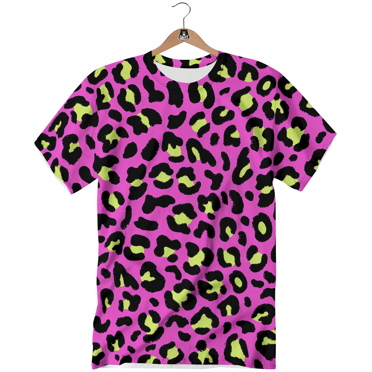 Leopard Yellow And Pink Print T-Shirt-grizzshop