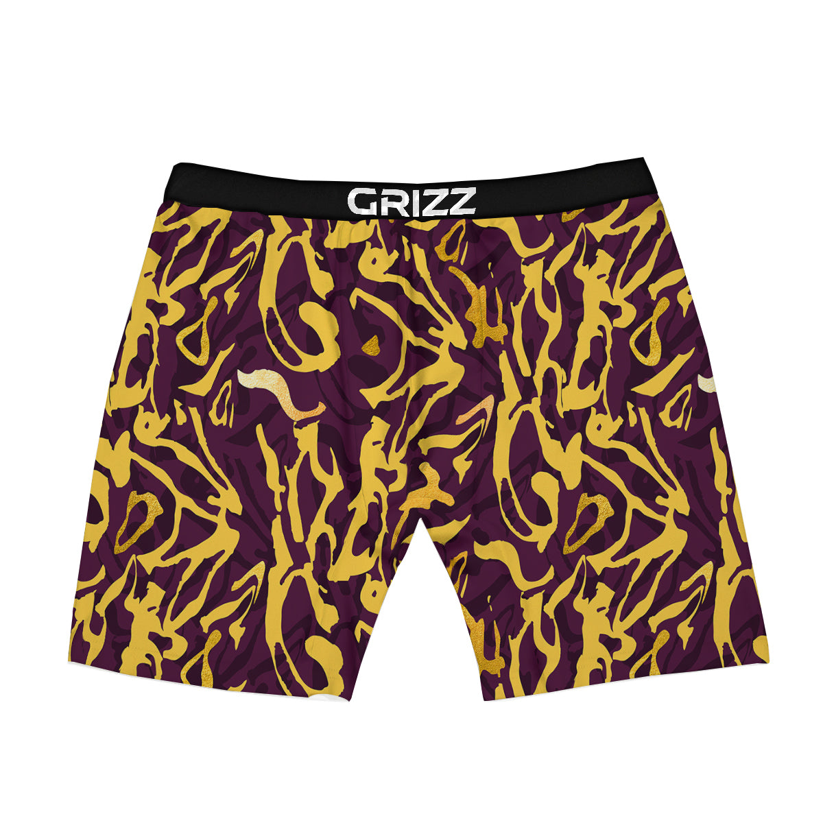 Leopard Yellow And Purple Print Pattern Boxer Briefs-grizzshop