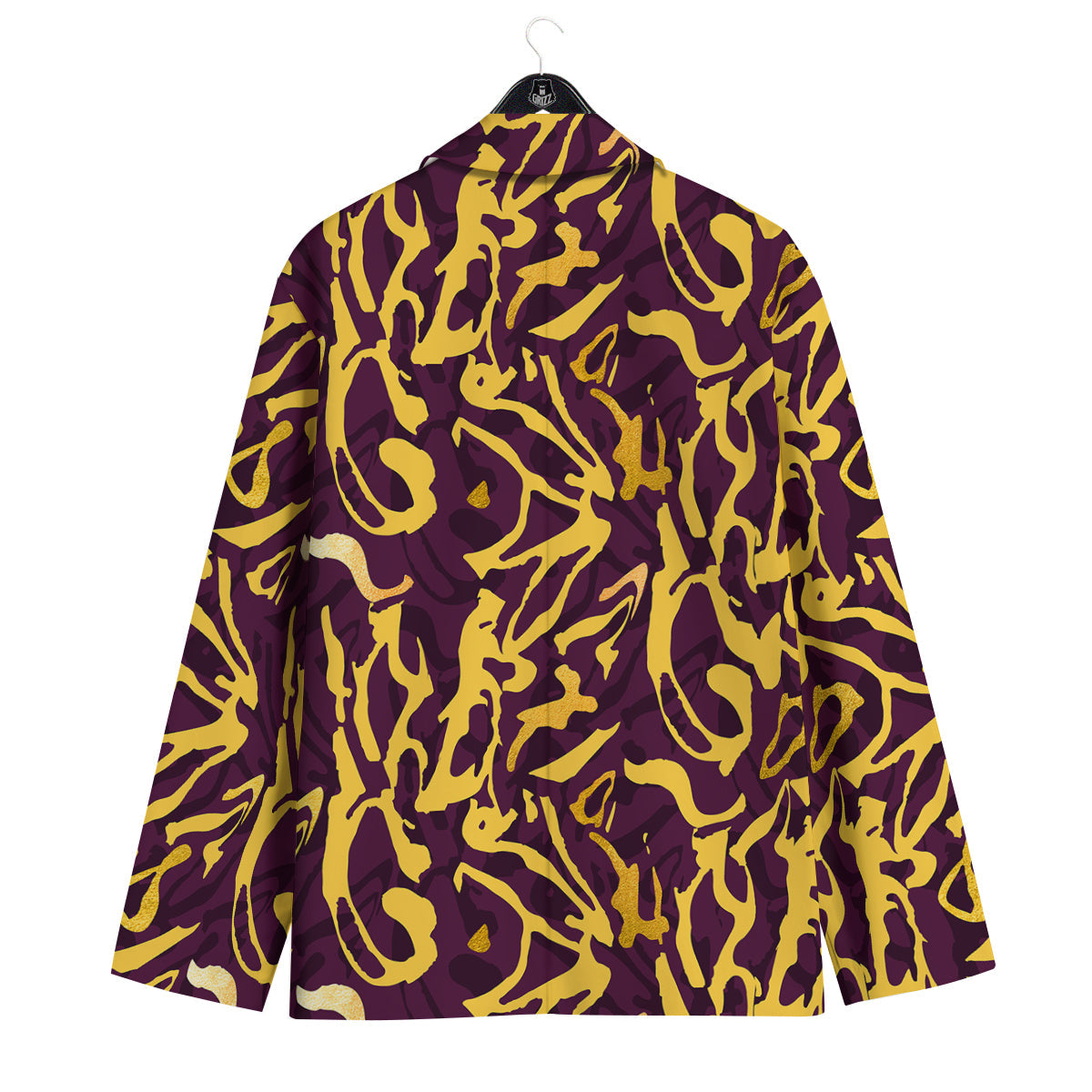 Leopard Yellow And Purple Print Pattern Men's Sport Coat-grizzshop