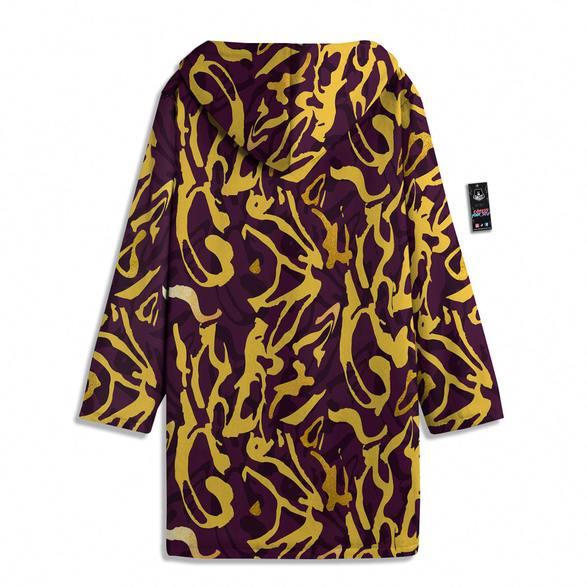 Leopard Yellow And Purple Print Pattern Men's Windbreaker Jacket-grizzshop