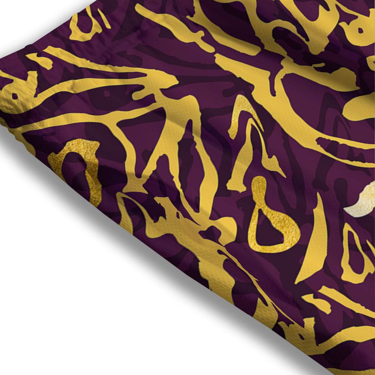 Leopard Yellow And Purple Print Pattern Mesh Shorts