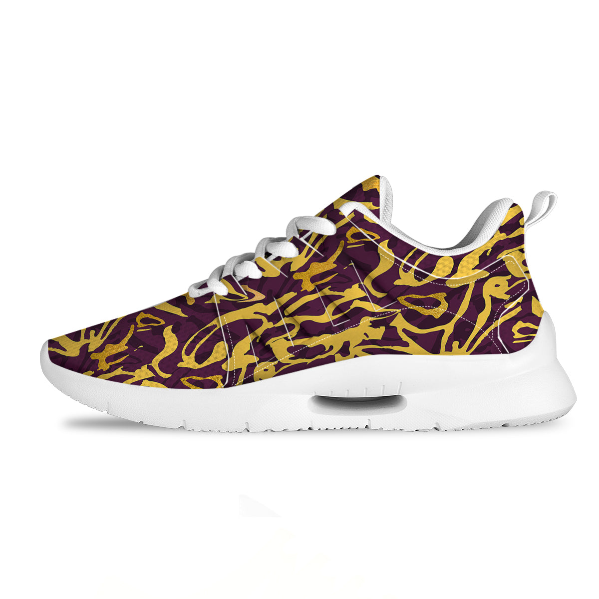 Leopard Yellow And Purple Print Pattern Tennis Shoes-grizzshop