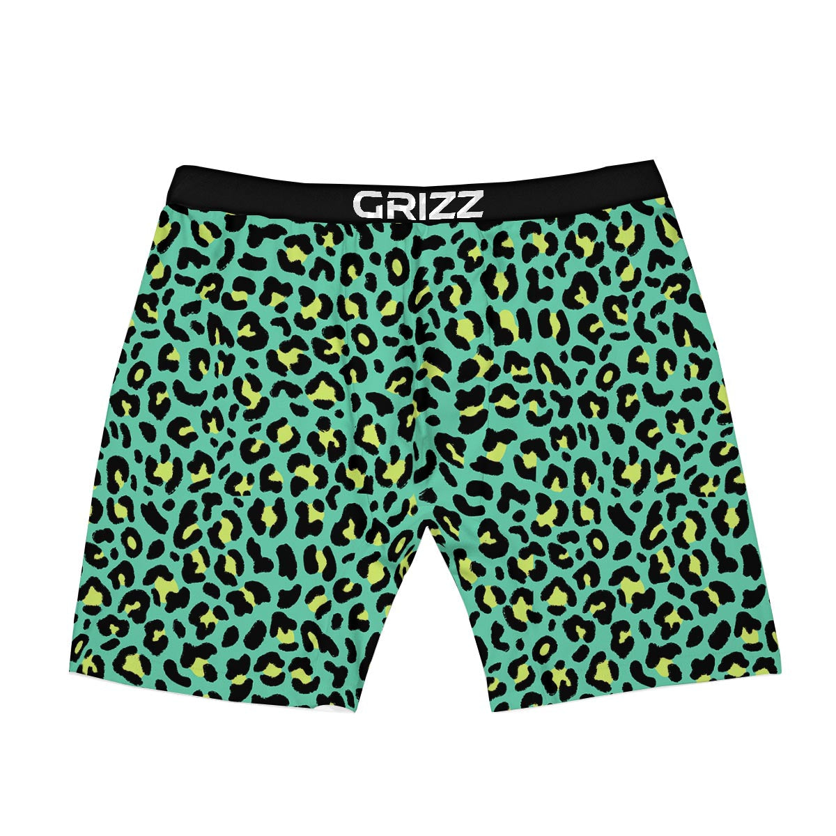 Leopard Yellow And Teal Print Pattern Boxer Briefs-grizzshop