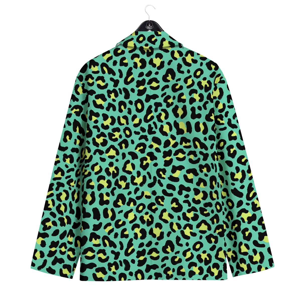Leopard Yellow And Teal Print Pattern Men's Sport Coat-grizzshop