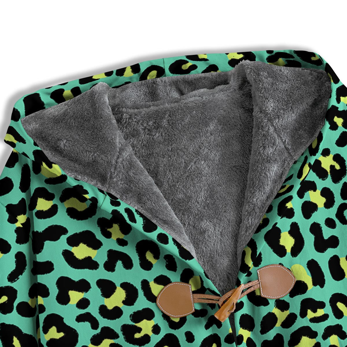 Leopard Yellow And Teal Print Pattern Men's Windbreaker Jacket-grizzshop