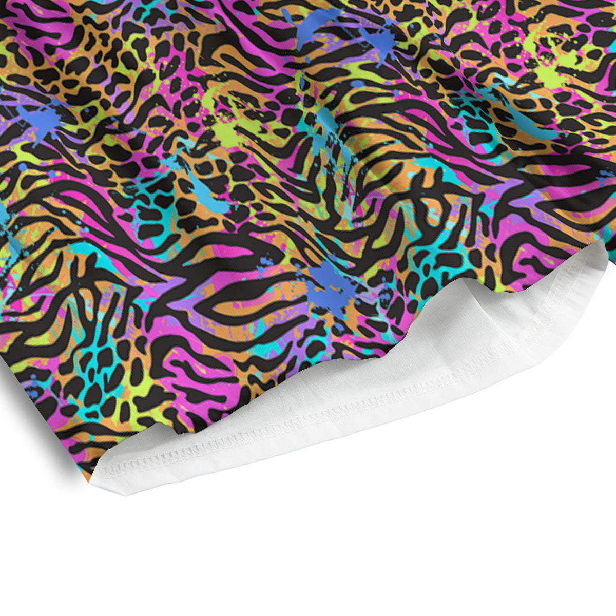 Leopard Zebra Colorful Print Pattern Men's Athletic Shorts
