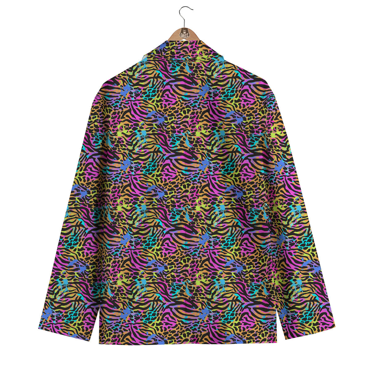 Leopard Zebra Colorful Print Pattern Men's Blazer-grizzshop
