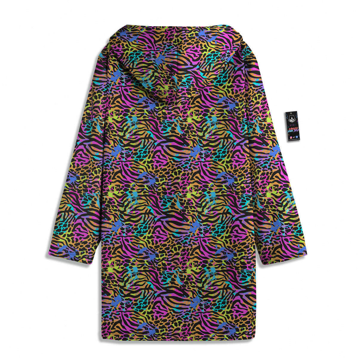 Leopard Zebra Colorful Print Pattern Men's Windbreaker Jacket-grizzshop