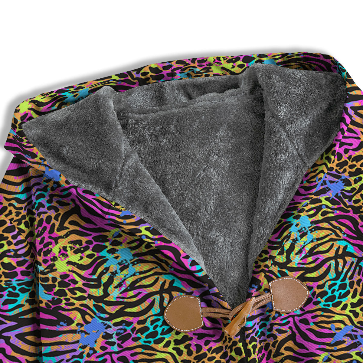 Leopard Zebra Colorful Print Pattern Men's Windbreaker Jacket-grizzshop