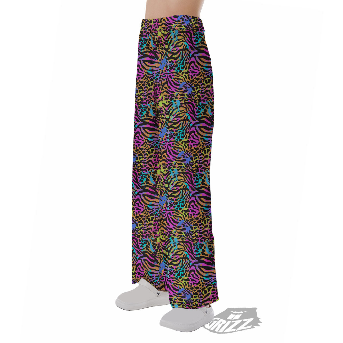 Leopard Zebra Colorful Print Pattern Pajama Pants-grizzshop