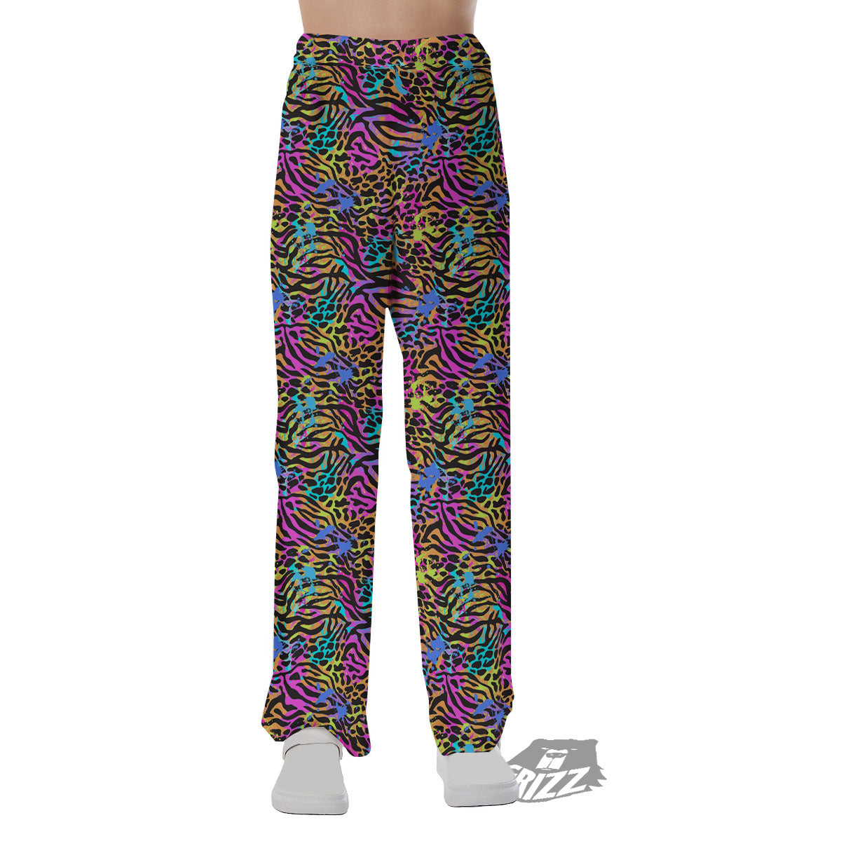 Leopard Zebra Colorful Print Pattern Pajama Pants-grizzshop
