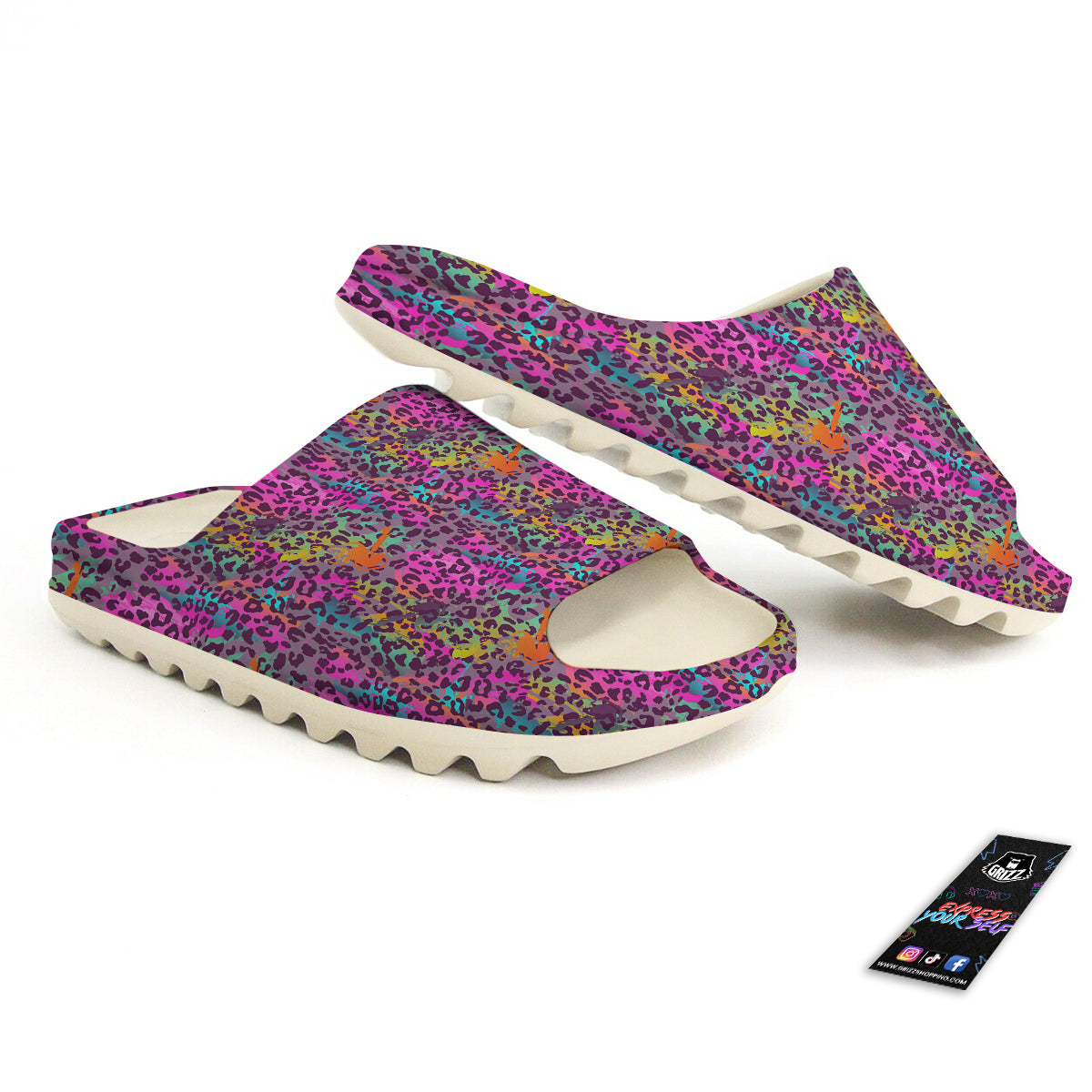 Leopard Colorful Print Sandals-grizzshop