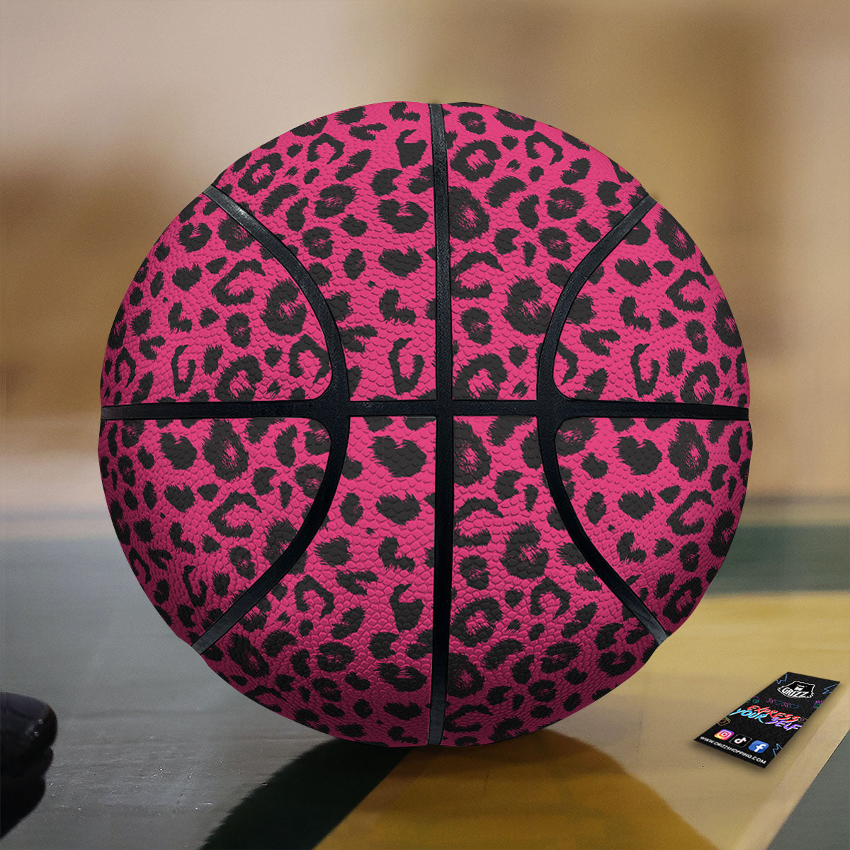 Leopard Hot Pink Print Basketball