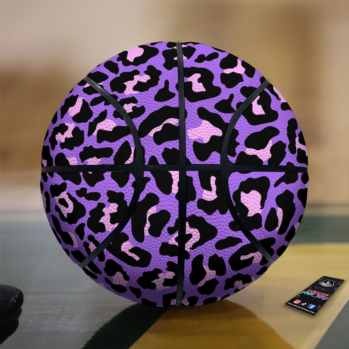 Leopard White Print Pattern Basketball