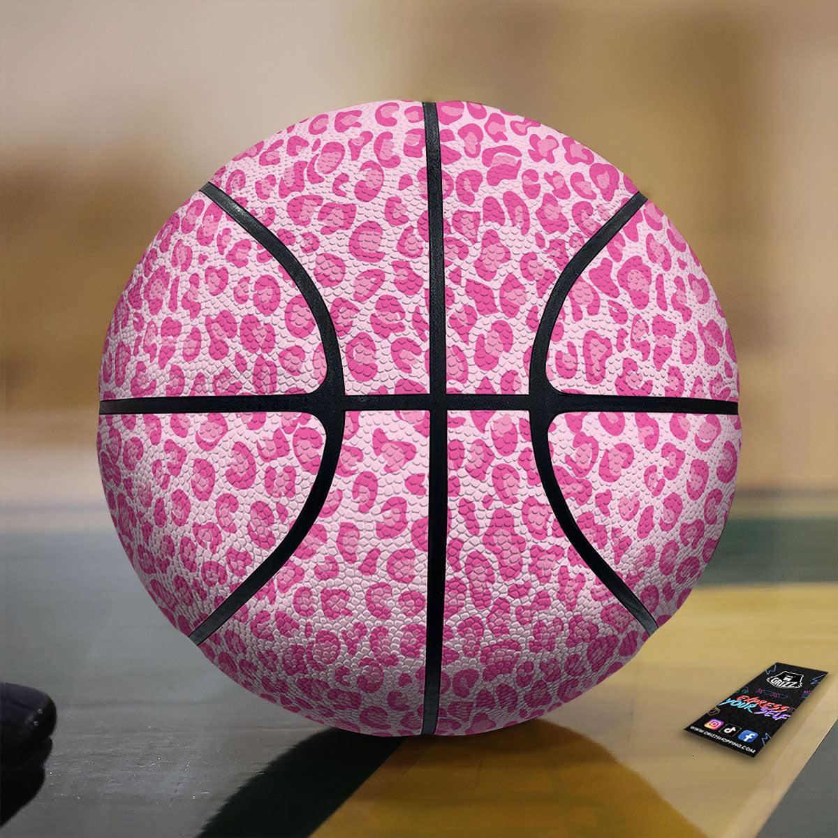 Leopard Yellow And Purple Print Pattern Basketball
