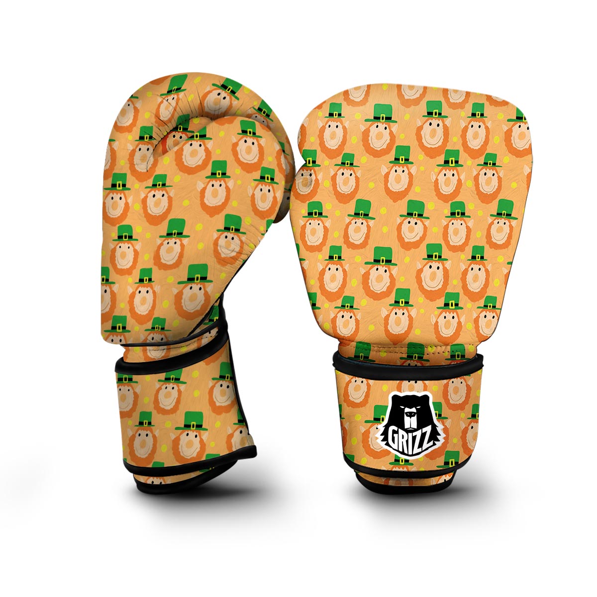 Leprechaun St Patrick's Day Pattern Print Boxing Gloves-grizzshop