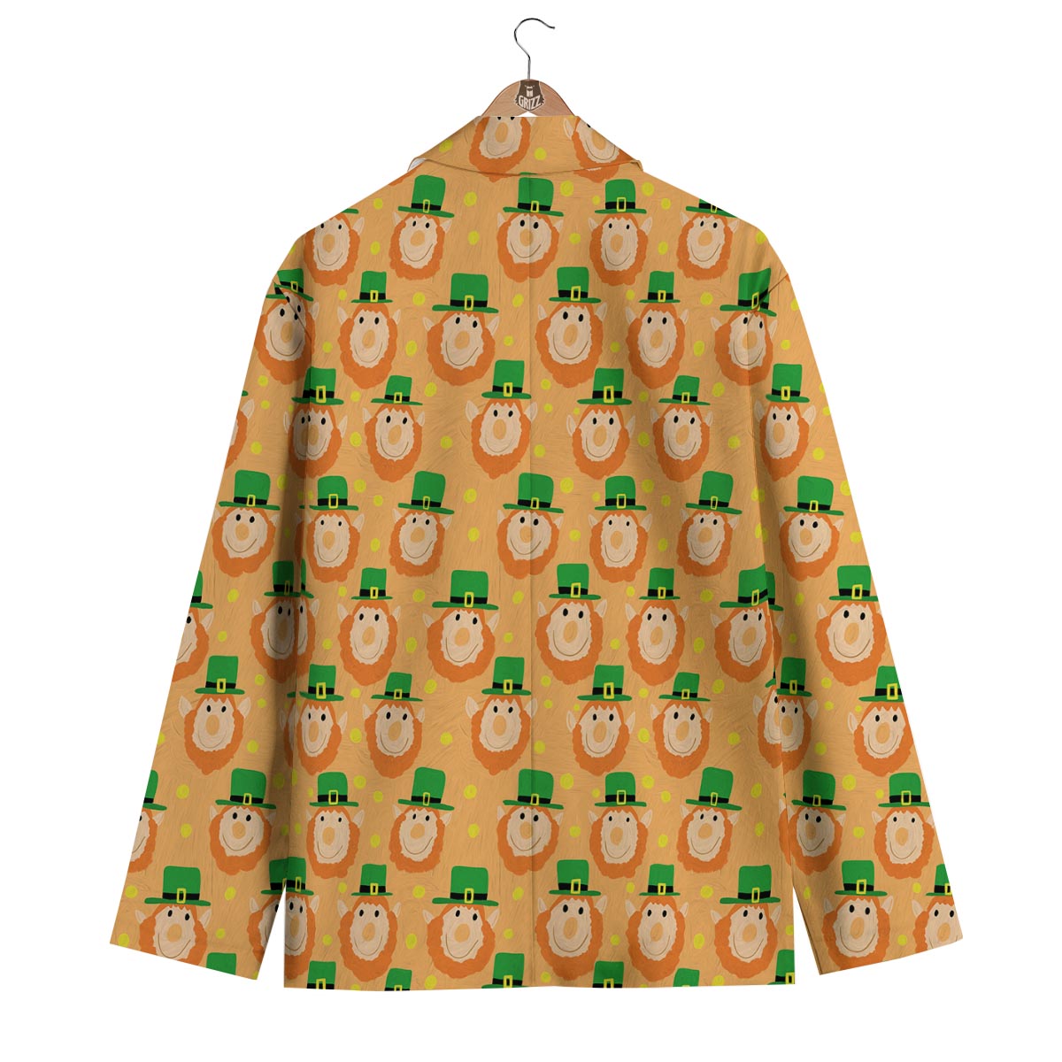 Leprechaun St Patrick's Day Pattern Print Men's Blazer-grizzshop