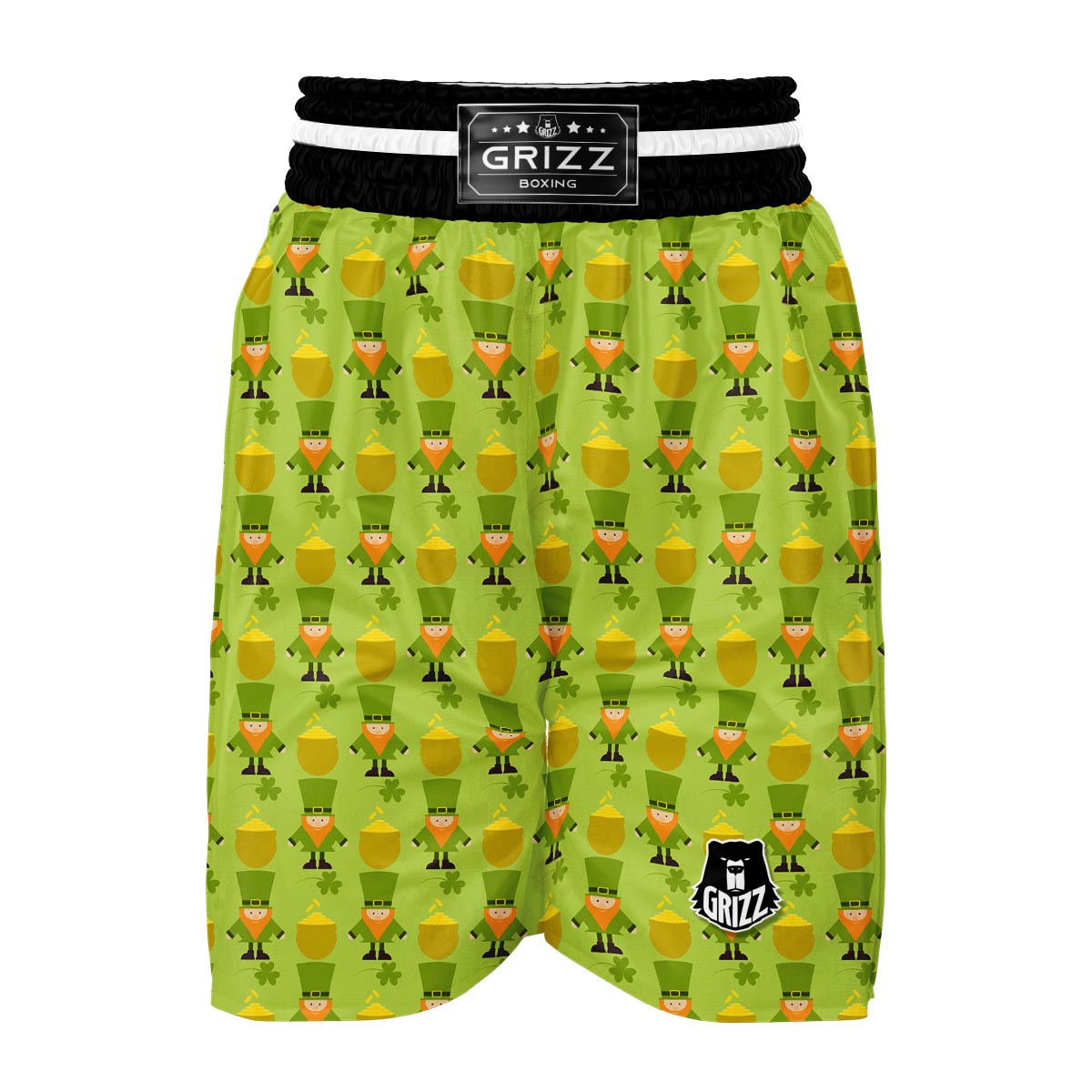 Leprechaun St Patrick's Day Print Pattern Boxing Shorts-grizzshop