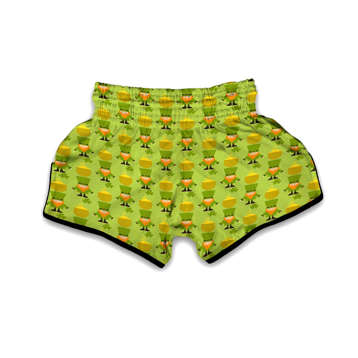 Leprechaun St Patrick's Day Print Pattern Muay Thai Boxing Shorts-grizzshop