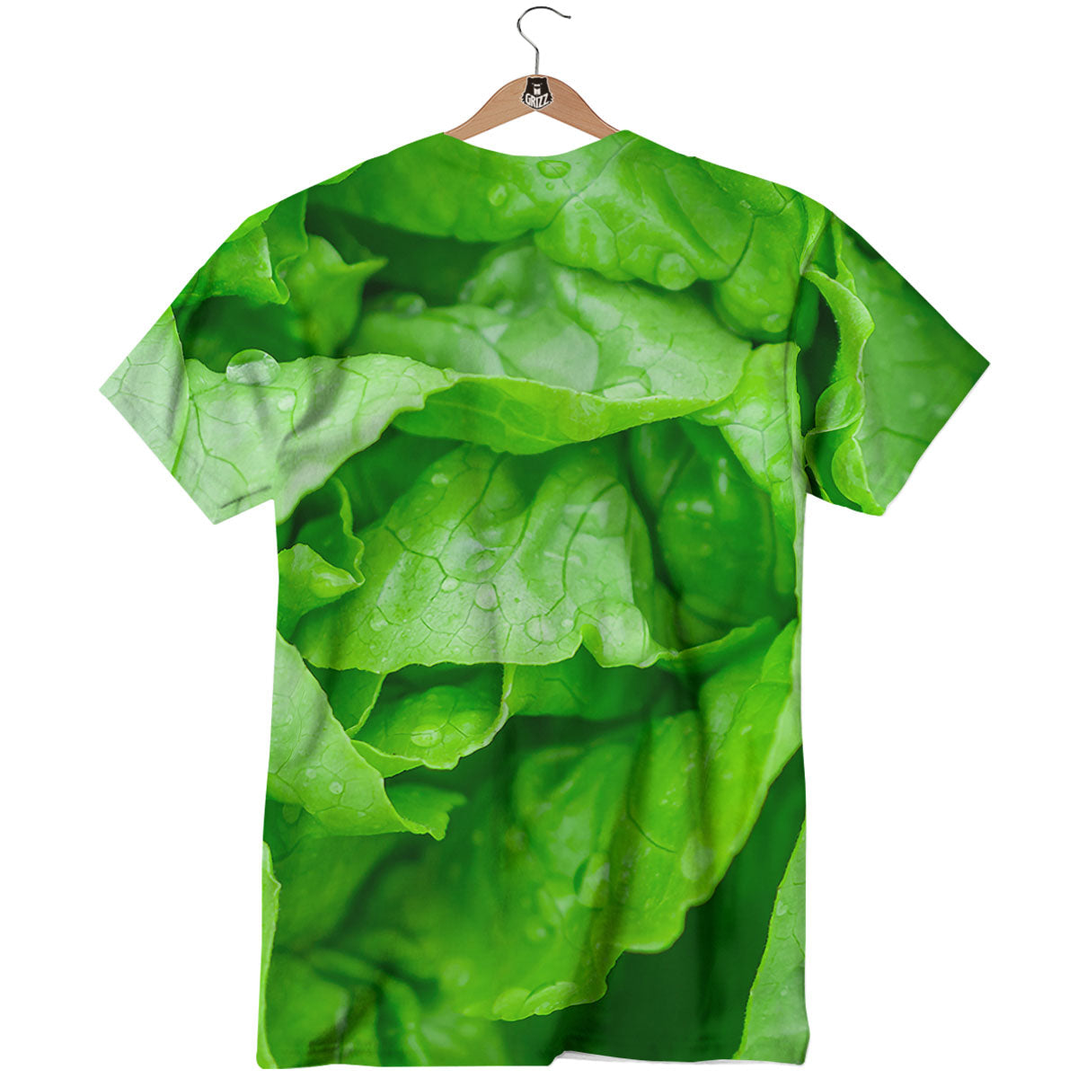 Lettuce Fresh Leaves Print T-Shirt-grizzshop