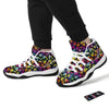 Lgbt Rainbow Heart Patterm Print White Bball Shoes-grizzshop