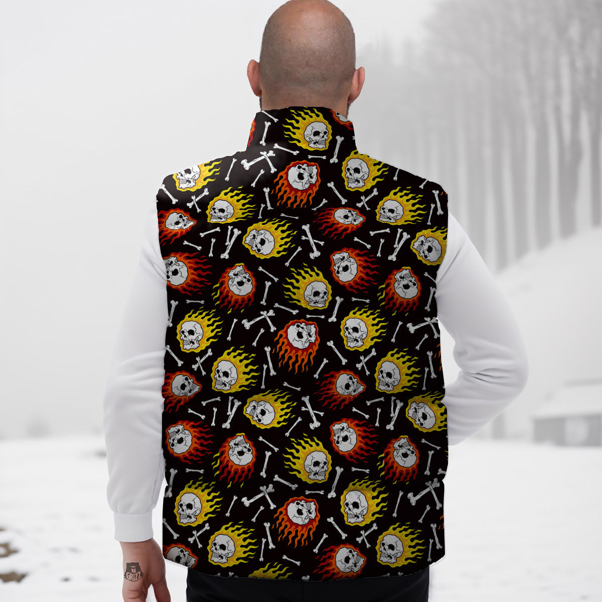 Lgbt Rainbow Patterm Print Down Vest