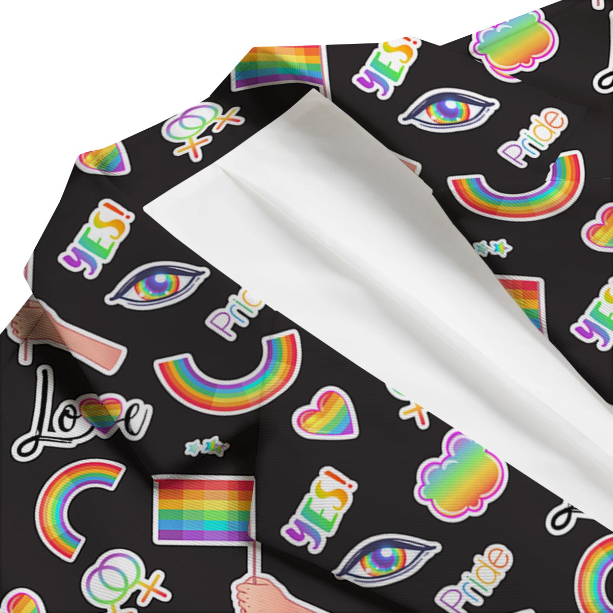 Lgbt Rainbow Patterm Print Men's Blazer-grizzshop