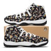 Lgbt Rainbow Patterm Print White Bball Shoes-grizzshop