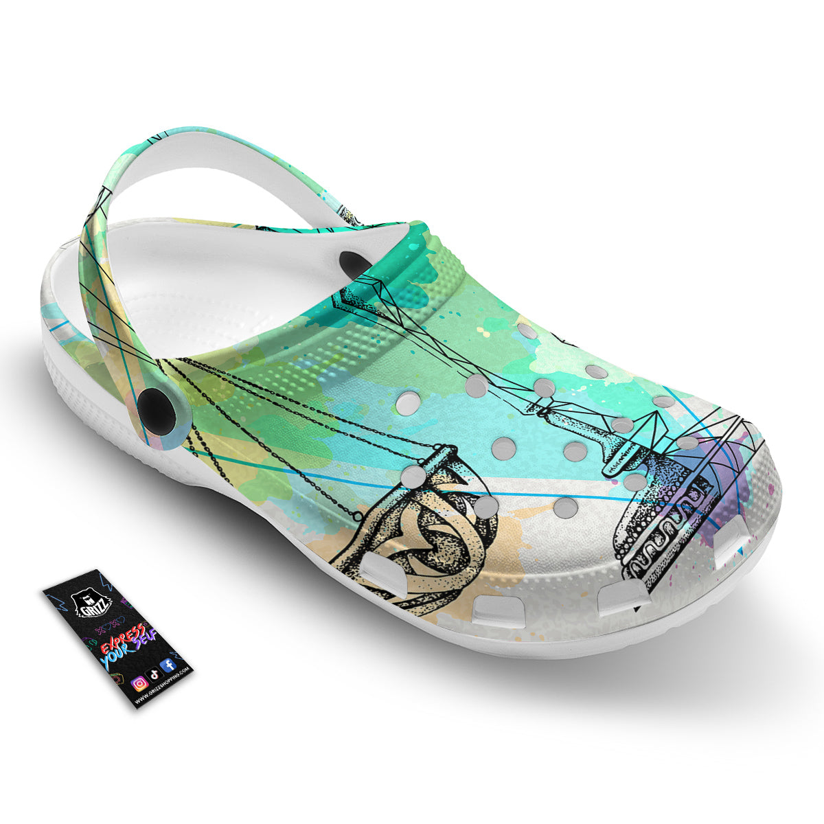 Libra Sign Colorful Print Clog-grizzshop