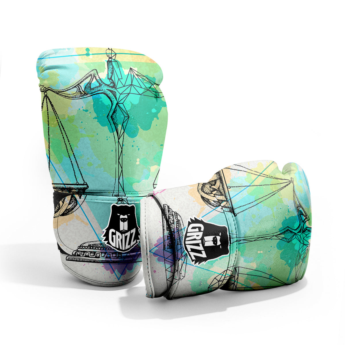 Libra Sign Colorful Print Pro Boxing Glove