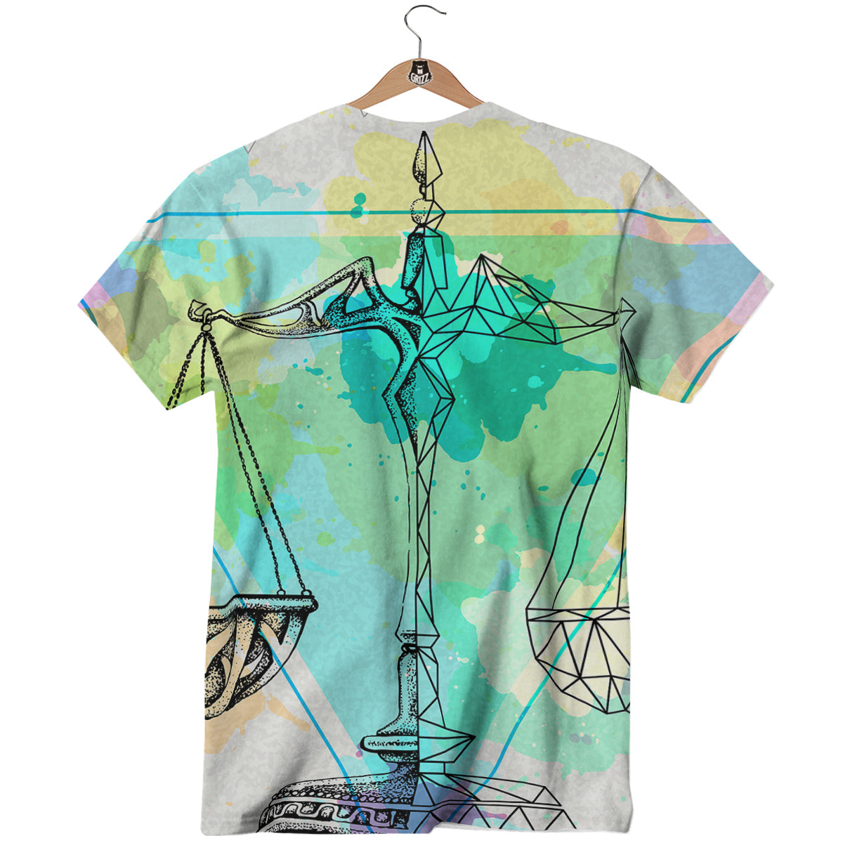 Libra Sign Colorful Print T-Shirt-grizzshop