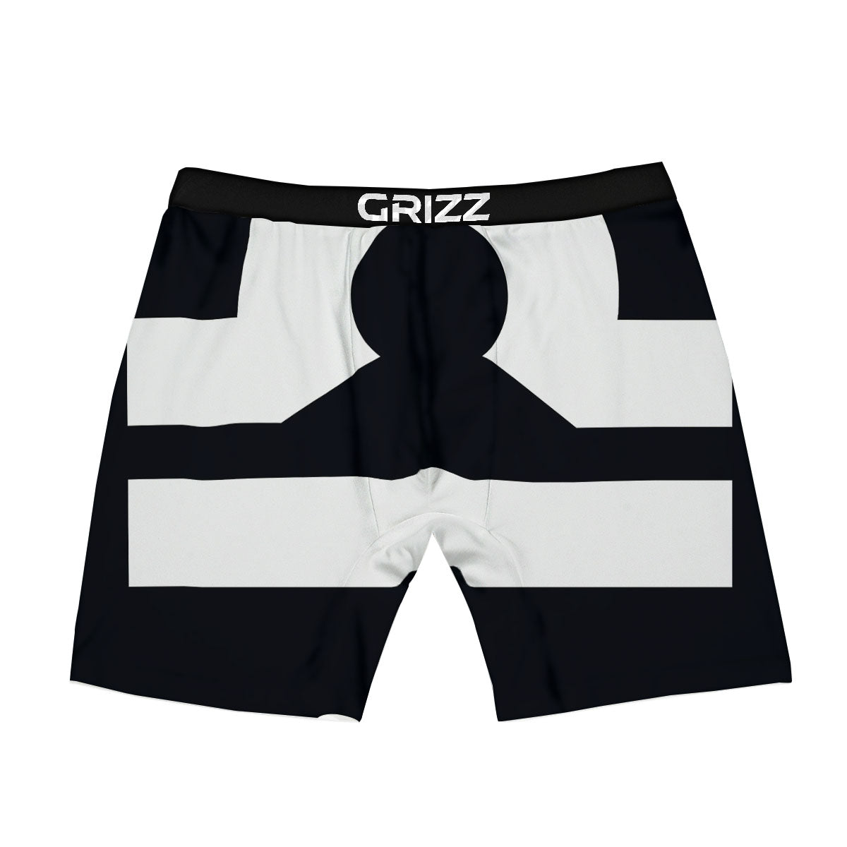 Libra Sign White And Black Print Boxer Briefs-grizzshop