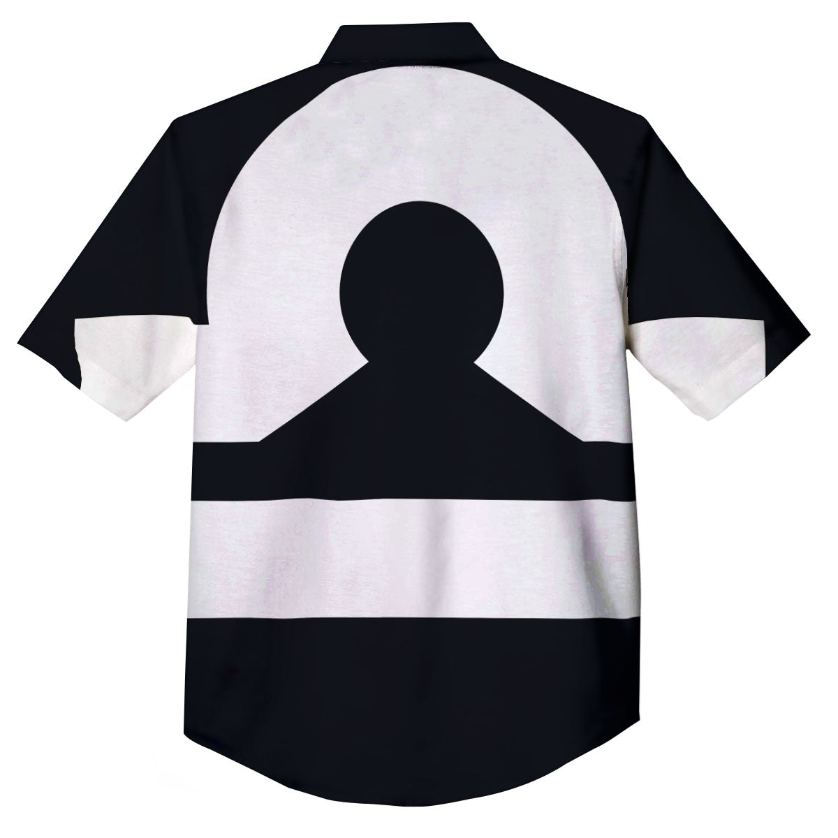 Libra Sign White And Black Print Button Up Shirt-grizzshop