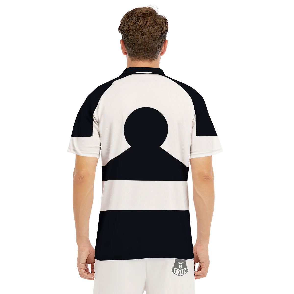 Libra Sign White And Black Print Men's Golf Shirts-grizzshop