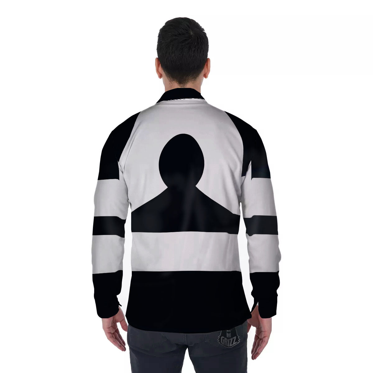 Libra Sign White And Black Print Men's Long Sleeve Shirts-grizzshop