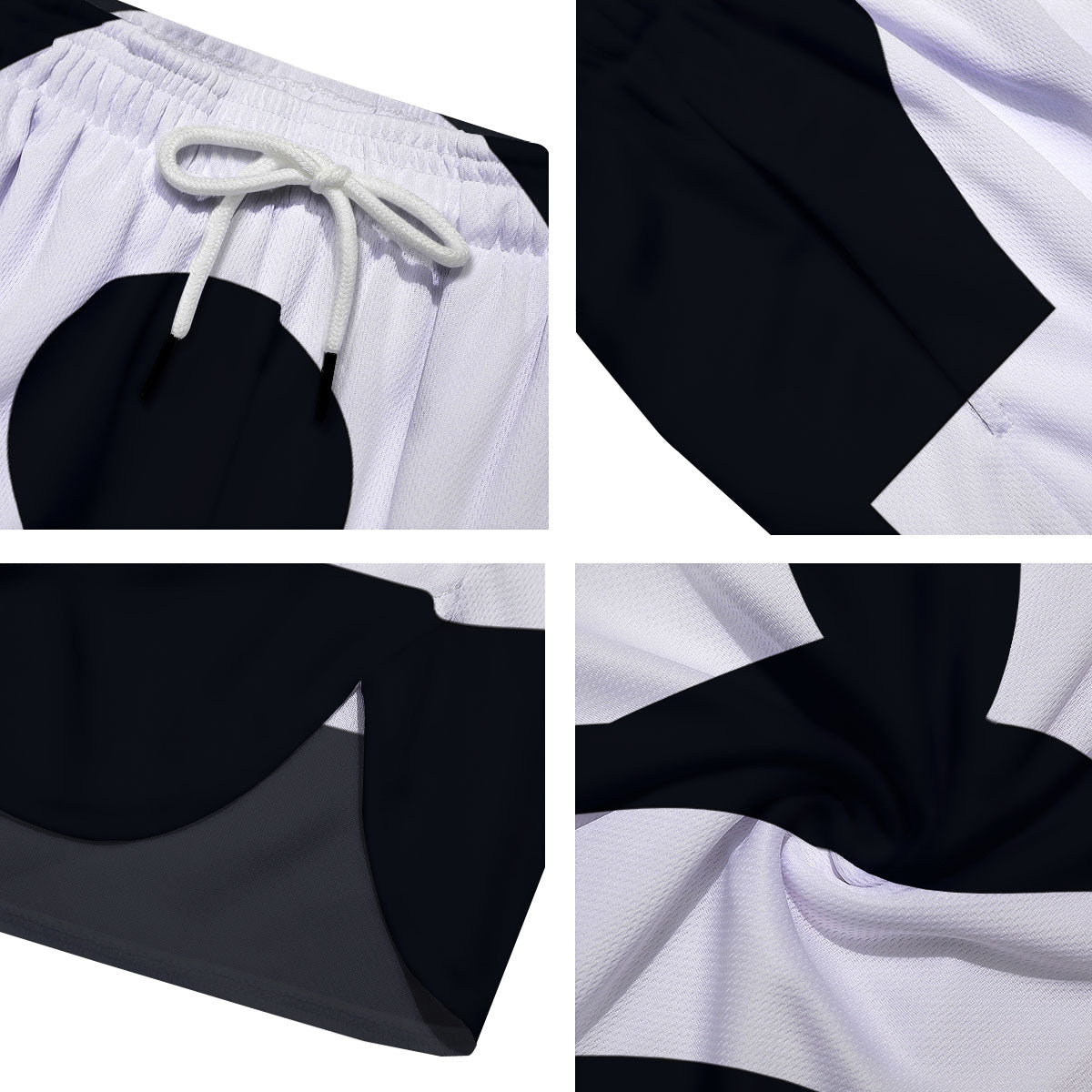 Libra Sign White And Black Print Men's Running Shorts-grizzshop