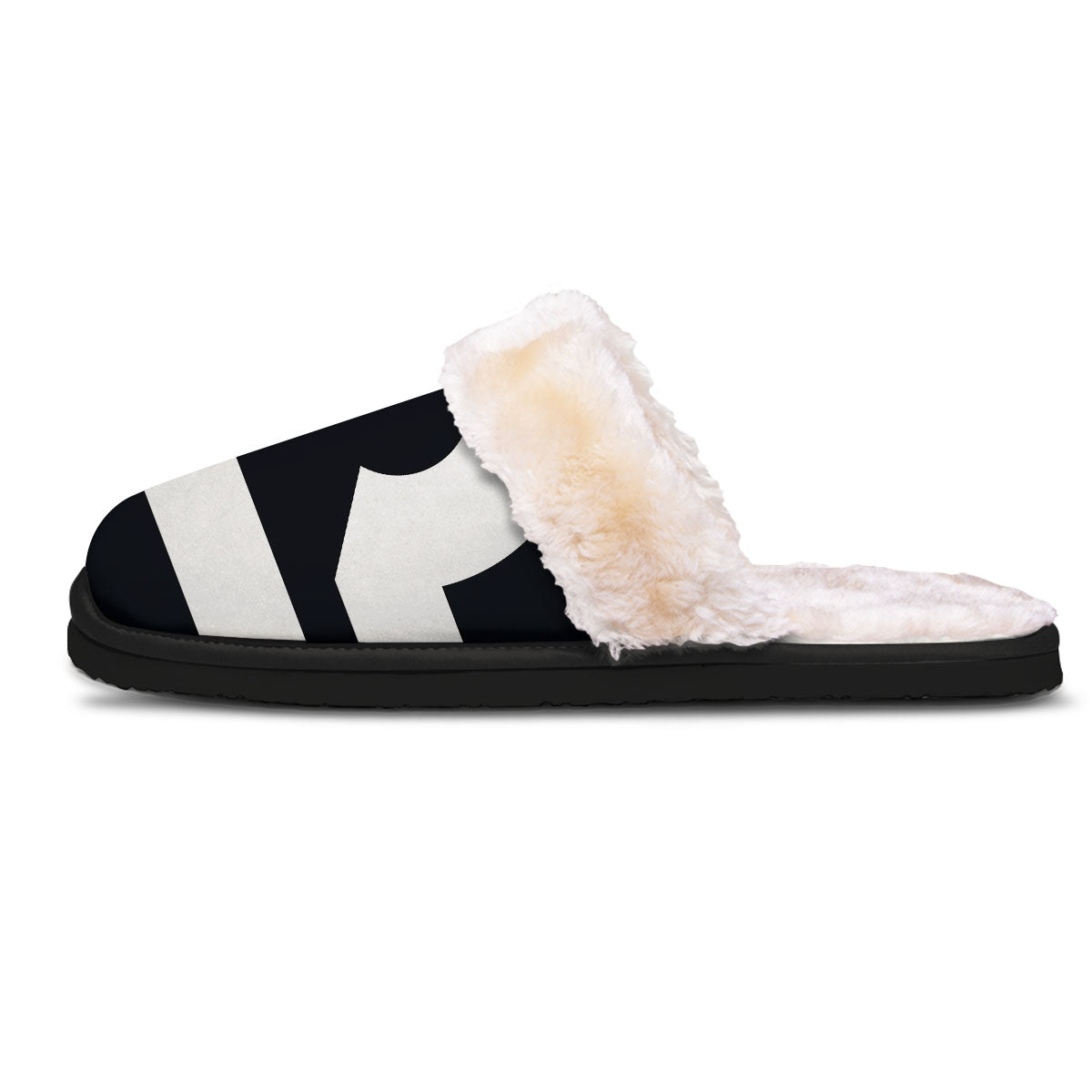 Libra Sign White And Black Print Slippers-grizzshop